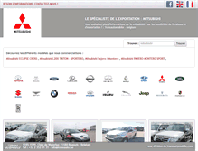 Tablet Screenshot of export-mitsubishi.transautomobile.com